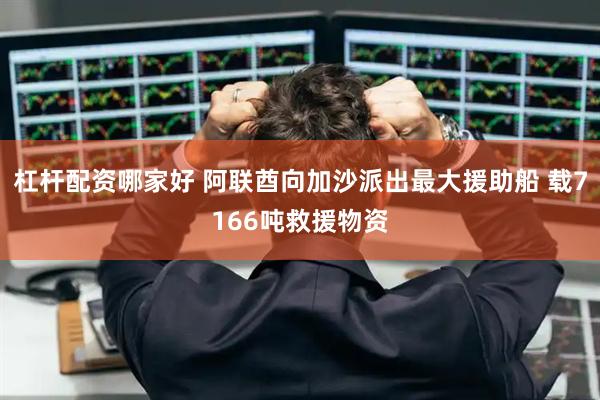 杠杆配资哪家好 阿联酋向加沙派出最大援助船 载7166吨救援物资